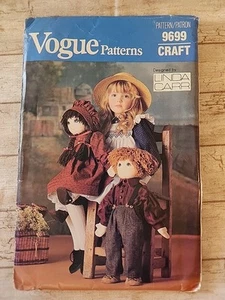 Vogue 9699 Schnittmuster Handarbeit Puppe & Kleidung Linda Carr 22" groß Puppe - Bild 1 von 11