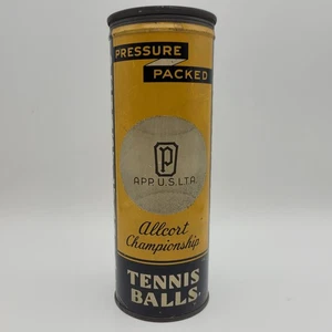 Pennsylvania Tennis Ball Can Dome Top Vintage 1940s Allcort Champtionship Wool - Picture 1 of 7