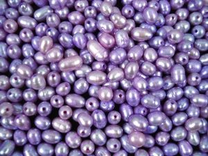 Freshwater Pearls 50pc Lilac Rice Irregular DIY Jewellery Bracelets Earrings - Picture 1 of 2