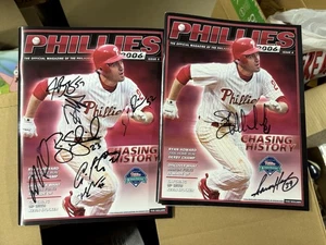 2000’s Signed Phillies Program Scorecard (2) 9 Autographs - Picture 1 of 1