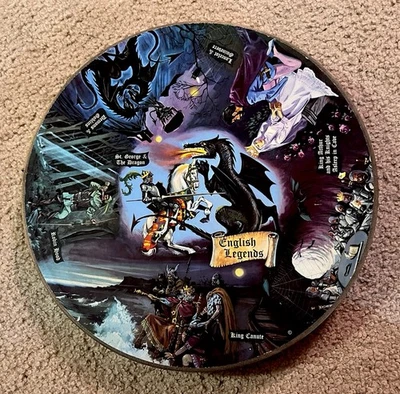 Vintage 1965 SPRINGBOK Circle Jigsaw Puzzle Round Complete English Legends C903 - Image 1 of 3