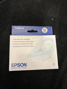 Genuine Epson T034520 Light Cyan Ink Cartridge Stylus 2200 Exp 2015 - Picture 1 of 3