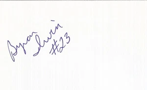Byron Irvin Trailblazers Bullets NBA Two Guard Autographed 3x5 Index Card - Picture 1 of 1