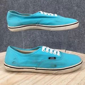 VANS Shoes Womens 7 Mens 5.5 Authentic Casual Sneakers Blue Canvas Low Top - Picture 1 of 11