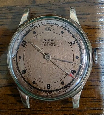 Vintage 1950s-60s Swiss Venus Watch – Copper Dial - 17 Jewel Manual Wind - Image 1 of 4