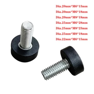 Schraubtyp Möbel Gleiten Nivellieren Fußversteller schwarz Durchmesser 20/22/25 mm M6/M8 - Bild 1 von 12