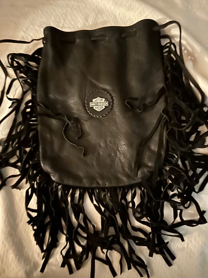 Harley Davidson Bolso Hobo Cuero Flecos - Tendencia. con el emblema harley Foto 1 de 4