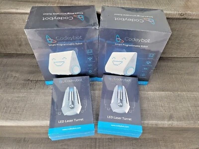 Robot programable inteligente Makeblock Codeybot codificación STEM con torreta láser LED ¡NUEVO! Foto 1 de 4