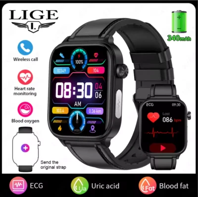 Smart Watch Men Women Fitness Tracker Blood Pressure Heart Rate Sport Watches UK - Image 1 of 4
