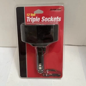 3 Way 12V - Car- Triple Socket Accessories Charger AutoLogix New - Photo 1 sur 10
