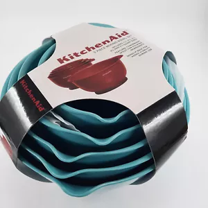 KitchenAid Juego de Cuencos Mezcladores Anidadores 5 Piezas Aqua Sky Verter Caños AntideslizantesPlástico - Imagen 1 de 6