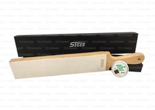 KNIFE BLADE RAZOR HONING SHARPENING LEATHER PADDLE STROP CHROMIUM OXIDE PASTE