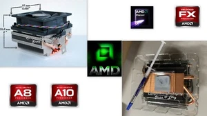 VENTOLA DISSIPATORE PROCESSORE Advanced Micro Devices Phenom ii per x4 965-955-9 & fx 8320 8350 8300 - nuova - Foto 1 di 6