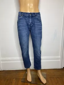 Tom Ford Tapered Fit Denim Jeans Men’s 28X28 True Size 32X28 Blue Washed Zip Fly - Picture 1 of 17