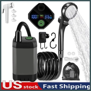 6000mAh Portable Camping Shower Rechargeable Outdoor Camp Pump for Hiking Travel - Picture 1 of 7