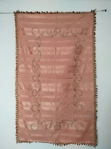 Vintage tolle französische Stickerei Seide Textil Blumen Brokat Panel Artikel631 - Bild 1 von 11