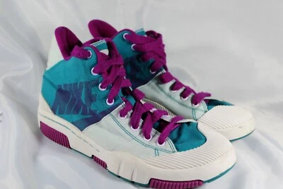 Nike Outbreak High Top Canvas Skate Shoe Womens 8.5 Green Purple - Image 1 of 4