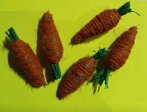 Fake Play House Carrots Hand Crafted Lot of 5 - Picture 1 of 2