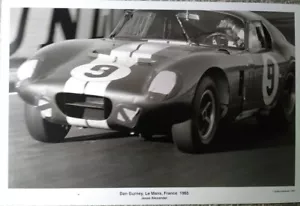 Carroll Shelby Ford Cobra Coupe Dan Gurney Lemans 1965 Vintage Poster 36x24 New - Bild 1 von 1