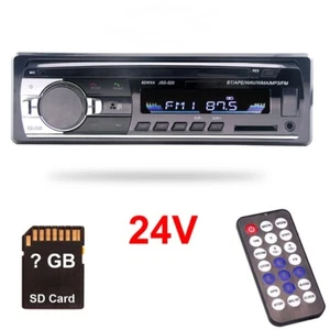 24v Car Radio Compatible-Bluetooth Vintage Car Fm Radio For Truck Bus Aux - Zdjęcie 1 z 8