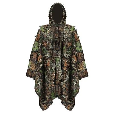 Ghillie-Anzug, atmungsaktive Jacke, Kapuze, Tarnanzug für die Jagd im Freien - Bild 1 von 4