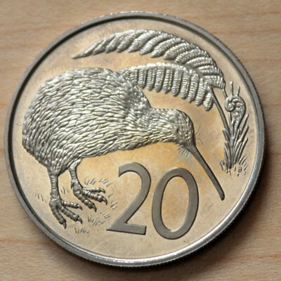 Nueva Zelanda 1977 20 centavos Foto 1 de 2