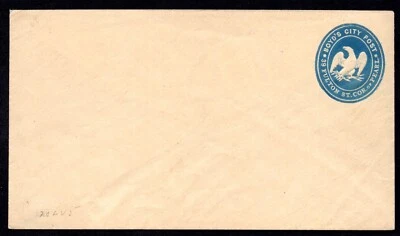 US 1864 BOYDS CITY POST FULTON STATION EMBOSSED IN BLUE ON DIAGONALLY LAID PAPER - Image 1 of 2
