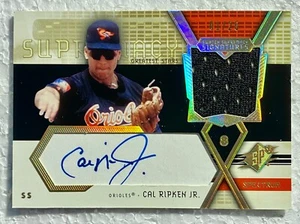 2004 UD SPx Swatch Supremacy Signature Stars Gold Cal Ripken Jr. Auto 01/25 - Picture 1 of 2