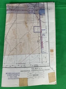 Vintage Elko U-2 Sectional Aeronautical Aviation Chart Map, 31st ed, 1954 - Picture 1 of 3