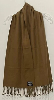 Christian Dior Monsieur Cashmaire 100% Acrylic scarf Camel 55” Made In England - Image 1 of 4