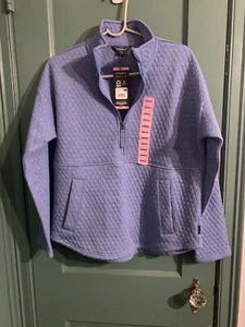 Woman’s Eddie Bauer Quilted 1/2 Zip Size Small Color Blue See Photos New - Picture 1 of 6