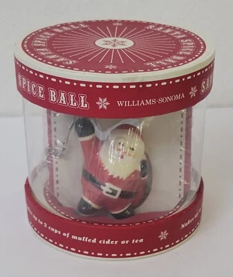 Williams Sonoma Santa Tea Ball Mesh Cider 2007 Vintage Charm Nuevo Regalo de Navidad Foto 1 de 4