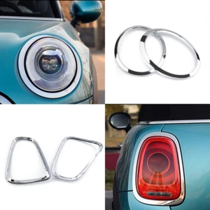 Chrome Headlight Frame+Tail Light Ring Trim for 07-15 MINI Cooper R56 R57 R58 59 - Picture 1 of 10