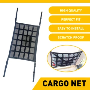 Upgrade Ceiling Cargo Storage Net Pocket 90CM*50CM Mesh Organizer Fit SUV Track - Picture 1 of 11