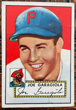 JOE GARAGIOLA  1952 TOPPS Baseball Card - WEAR - VINTAGE!