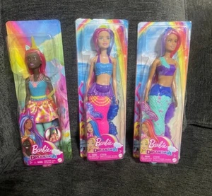 Bundle Of 3: BARBIE DREAMTOPIA 2 MERMAID & 1 UNICORN - Picture 1 of 6