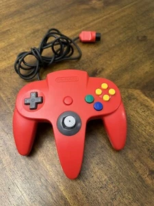 Official Nintendo 64 N64 Authentic OEM Controller Red Working NUS-005 - Picture 1 of 4