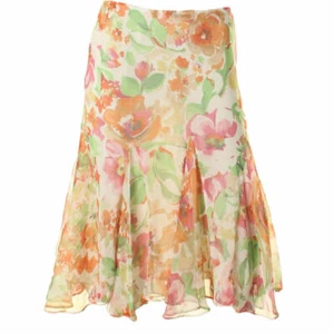 LAUREN RALPH LAUREN Size L Madrina Georgette Peasant Boho Skirt - Picture 1 of 2