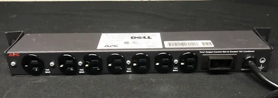 APC Dell DMO7RM-20 7-Outlet High Leakage Current PDU DM07RM-20 w/ Brackets - Image 1 of 4
