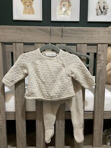 Zara Baby Knitted Outfit size 1-3 months Beige