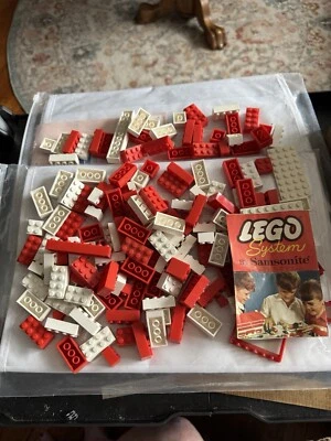 Antiguo sistema LEGO de Samsonite años 60 160 piezas más 5 ventanas rojas y hoja sin caja Foto 1 de 4