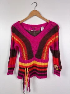 Vintage Miss Sixty Pullover Mohair Acryl Bunt Größe 8 Jahre - Bild 1 von 8