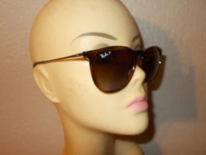 Ray Ban RB 4171 Erika 710/T5 Tortoise Silver Frame Brown Polarized Sunglasses - Picture 1 of 12