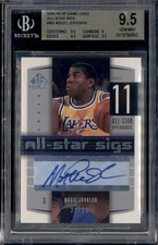 2004-05 SP Game Used All Star Autograph Magic Johnson Auto /25 BGS 9.5