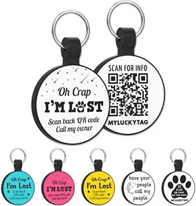 QR Code Silicone Pet ID Tag Dog Cat Tag Online Pet Profile Pet Location Alert... - Picture 1 of 5