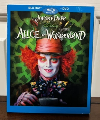 *NEW* Disney ALICE IN WONDERLAND Blu-ray + DVD Johnny Depp Tim Burton - Image 1 of 2