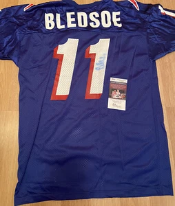 Drew Bledsoe Signed Autograph Auto Patriots Champion Jersey JSA COA Read Descrip - Picture 1 of 4