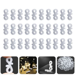 100 Pcs S-hook Light Clip for Decoration Christmas Lights Gutter Clips - Picture 1 of 12