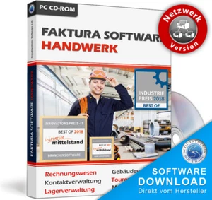 Handwerker Software für 10 Arbeitsplätze im Netzwerk,Server,Client Handwerk,EDV - Afbeelding 1 van 12