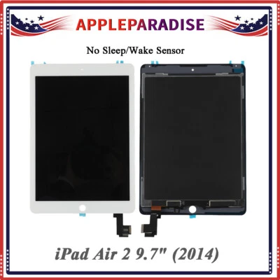 Schermo LCD vetro digitalizzatore touch screen bianco per iPad Air 2 A1566 A1567 - Immagine 1 di 4